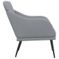 vidaXL Sillón de tela gris claro 63x76x80 cm