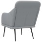 vidaXL Sillón de tela gris claro 63x76x80 cm
