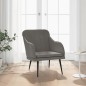 vidaXL Sillón de terciopelo gris oscuro 63x76x80 cm vidaXL Sillón de terciopelo gris oscuro 63x76x80 cm