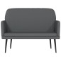 vidaXL Banco de cuero sintético gris 107x80x81 cm vidaXL Banco de cuero sintético gris 107x80x81 cm