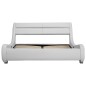 vidaXL Estructura de cama con LED cuero sintético blanco 140x200 cm vidaXL Estructura de cama con LED cuero sintético blanco 140x200 cm