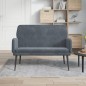 vidaXL Banco de terciopelo gris oscuro 108x79x79 cm