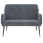 vidaXL Banco de terciopelo gris oscuro 108x79x79 cm