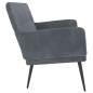 vidaXL Banco de terciopelo gris oscuro 108x79x79 cm