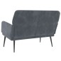 vidaXL Banco de terciopelo gris oscuro 108x79x79 cm