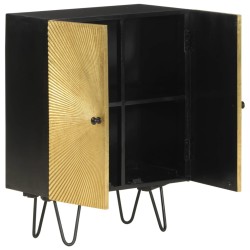 vidaXL Aparador de madera maciza de mango 55x30x75 cm