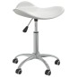 vidaXL Sillas de comedor giratorias 4 unidades cuero sintético blanco