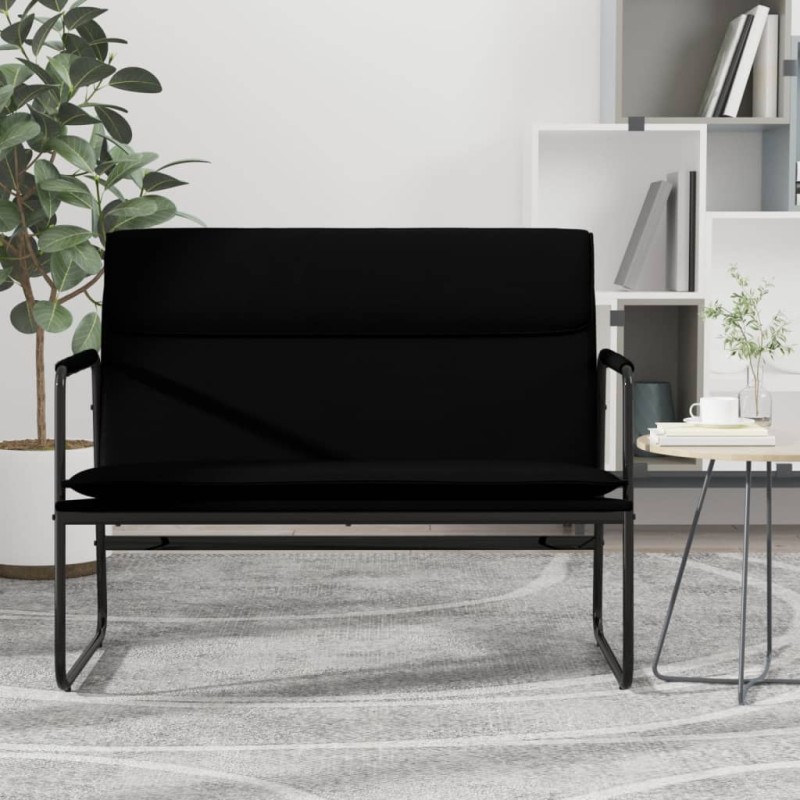 vidaXL Banco de cuero sintético negro 100x64x80 cm vidaXL Banco de cuero sintético negro 100x64x80 cm