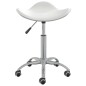 vidaXL Sillas de comedor giratorias 4 unidades cuero sintético blanco