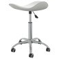 vidaXL Sillas de comedor giratorias 4 unidades cuero sintético blanco