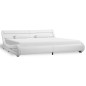 vidaXL Estructura de cama con LED de cuero sintético blanco 180x200 cm vidaXL Estructura de cama con LED de cuero sintético blanco 180x200 cm