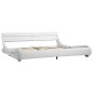 vidaXL Estructura de cama con LED de cuero sintético blanco 180x200 cm vidaXL Estructura de cama con LED de cuero sintético blanco 180x200 cm