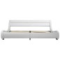 vidaXL Estructura de cama con LED de cuero sintético blanco 180x200 cm vidaXL Estructura de cama con LED de cuero sintético blanco 180x200 cm