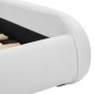 vidaXL Estructura de cama con LED de cuero sintético blanco 180x200 cm vidaXL Estructura de cama con LED de cuero sintético blanco 180x200 cm