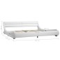 vidaXL Estructura de cama con LED de cuero sintético blanco 180x200 cm vidaXL Estructura de cama con LED de cuero sintético blanco 180x200 cm