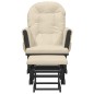 vidaXL Sillón de lactancia con taburete tela blanco crema vidaXL Sillón de lactancia con taburete tela blanco crema