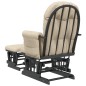vidaXL Sillón de lactancia con taburete tela blanco crema vidaXL Sillón de lactancia con taburete tela blanco crema