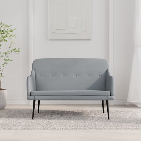 vidaXL Banco de tela gris claro 110x76x80 cm