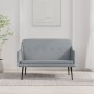 vidaXL Banco de tela gris claro 110x76x80 cm vidaXL Banco de tela gris claro 110x76x80 cm