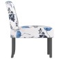 vidaXL Silla tapizada de tela con estampado de flores azul vidaXL Silla tapizada de tela con estampado de flores azul