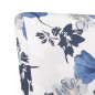 vidaXL Silla tapizada de tela con estampado de flores azul vidaXL Silla tapizada de tela con estampado de flores azul