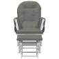 vidaXL Sillón de lactancia con taburete tela gris oscuro vidaXL Sillón de lactancia con taburete tela gris oscuro