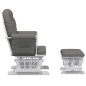 vidaXL Sillón de lactancia con taburete tela gris oscuro vidaXL Sillón de lactancia con taburete tela gris oscuro