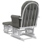 vidaXL Sillón de lactancia con taburete tela gris oscuro vidaXL Sillón de lactancia con taburete tela gris oscuro