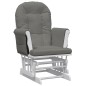 vidaXL Sillón de lactancia con taburete tela gris oscuro vidaXL Sillón de lactancia con taburete tela gris oscuro