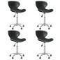 vidaXL Sillas de comedor giratorias 4 unidades cuero sintético negro vidaXL Sillas de comedor giratorias 4 unidades cuero sintético negro
