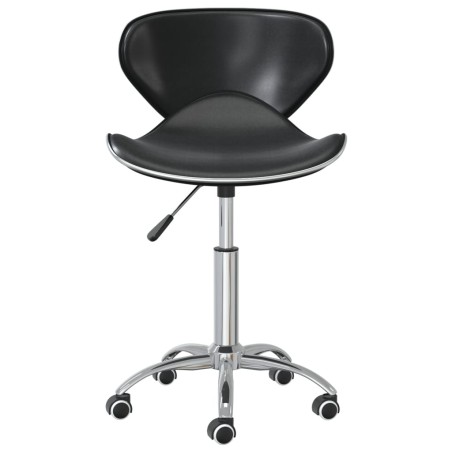 vidaXL Sillas de comedor giratorias 4 unidades cuero sintético negro
