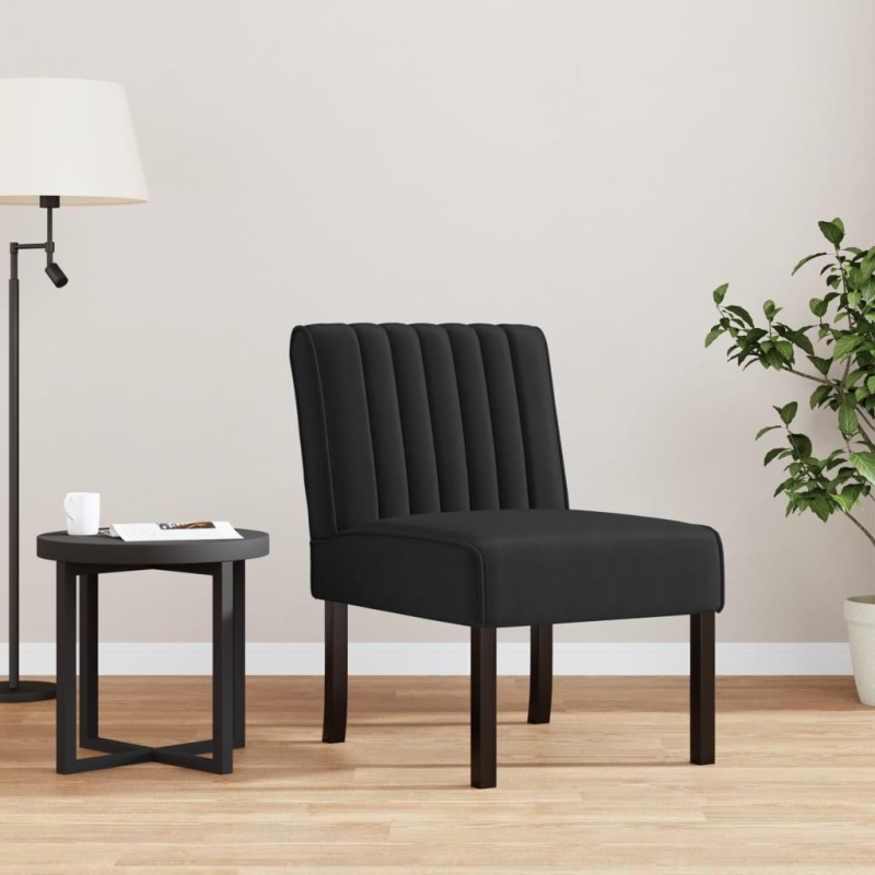 vidaXL Silla tapizada de terciopelo negro vidaXL Silla tapizada de terciopelo negro