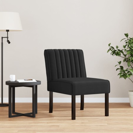 vidaXL Silla tapizada de terciopelo negro