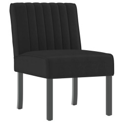 vidaXL Silla tapizada de terciopelo negro