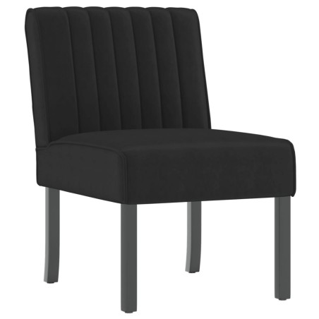 vidaXL Silla tapizada de terciopelo negro