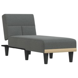 vidaXL Sofá diván de tela gris oscuro