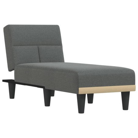vidaXL Sofá diván de tela gris oscuro