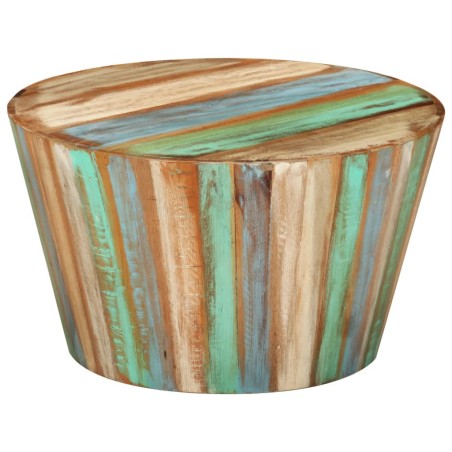 vidaXL Mesa de centro de madera maciza reciclada Ø52x30 cm