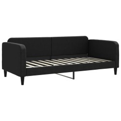 vidaXL Sofá cama tela negro 90x200 cm
