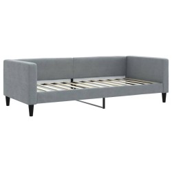 vidaXL Sofá cama tela gris claro 90x200 cm