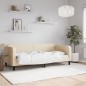 vidaXL Sofá cama tela color crema 90x200 cm