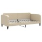vidaXL Sofá cama tela color crema 90x200 cm