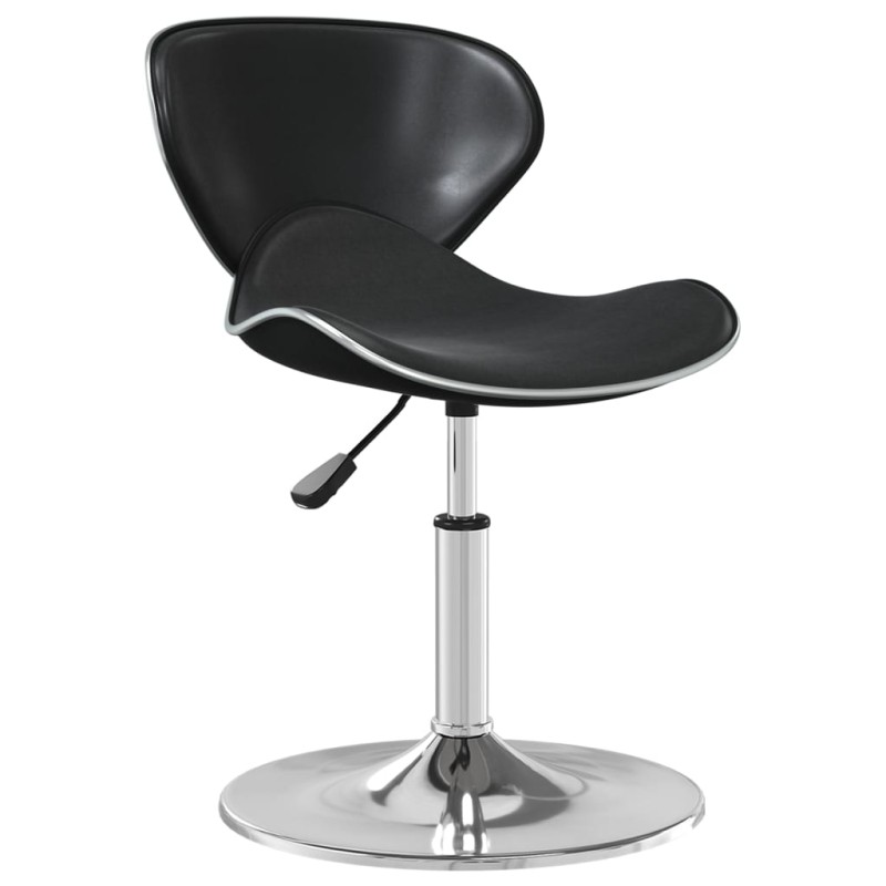 vidaXL Silla de comedor cuero sintético negra