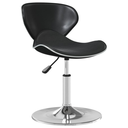 vidaXL Silla de comedor cuero sintético negra