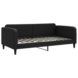vidaXL Sofá cama tela negro 100x200 cm