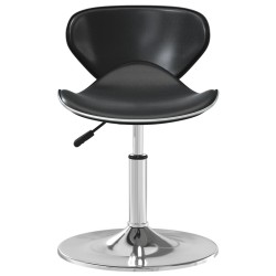 vidaXL Silla de comedor cuero sintético negra