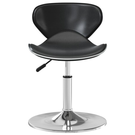 vidaXL Silla de comedor cuero sintético negra