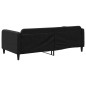 vidaXL Sofá cama tela negro 100x200 cm vidaXL Sofá cama tela negro 100x200 cm