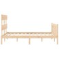 vidaXL Estructura de cama de matrimonio con cabecero madera maciza vidaXL Estructura de cama de matrimonio con cabecero madera maciza