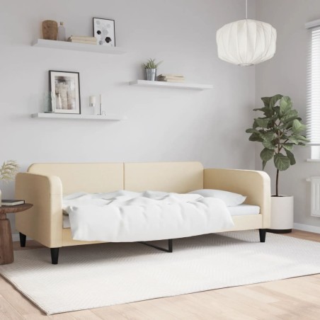 vidaXL Sofá cama tela color crema 100x200 cm